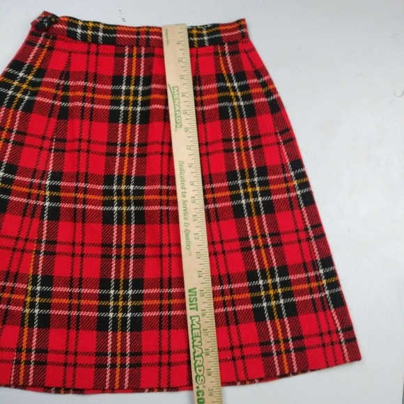 Vintage Handmade Flannel Plaid Skirt Schoolgirl‎ - Picture 3 of 8